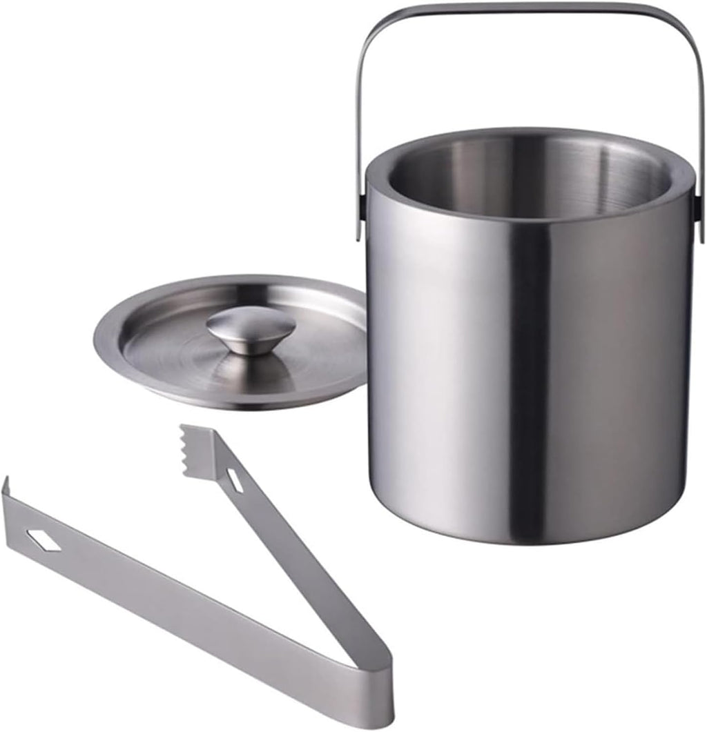 Ice Buckets for Parties, Stainless Steel Double Wall Wine Chiller with Carrying Handle