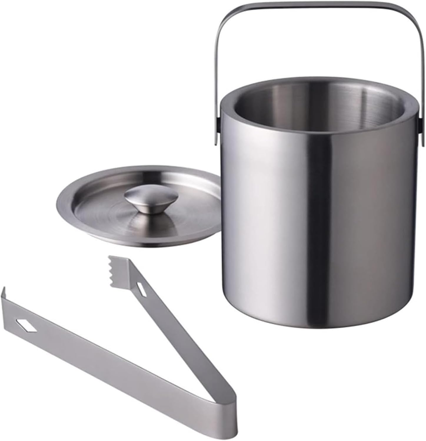 Ice Buckets for Parties, Stainless Steel Double Wall Wine Chiller with Carrying Handle