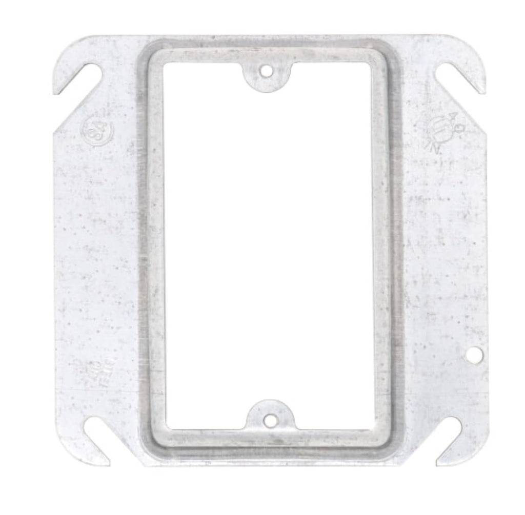 Electrical One Gang 4' x 4' Device Ring 1-1/4' Raised Plaster Ring/Mud Ring 1-1/4' Raised Ring 1 Gang Used to Make Outlet/Switch Flush to Wall Ideal for Double 5/8' Drywall (50)