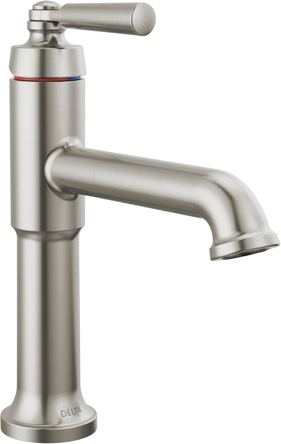 Delta Faucet Saylor Single Hole Bathroom Faucet Brushed Nickel, Single Handle Bathroom Faucet, Bathroom Sink Faucet, Diamond Seal Technology, Drain Assembly, Stainless 536-SSMPU-DST