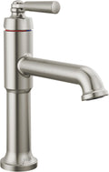 Delta Faucet Saylor Single Hole Bathroom Faucet Brushed Nickel, Single Handle Bathroom Faucet, Bathroom Sink Faucet, Diamond Seal Technology, Drain Assembly, Stainless 536-SSMPU-DST