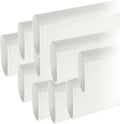 36' Long Oval Closet Rod | Heavy Duty Wardrobe Clothes Pole | Gloss White | 10 Pack