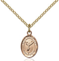 Bonyak Jewelry St. Sebastian - Cheerleading Hand-Crafted Oval Medal Pendant in 14kt Yellow Gold-Filled