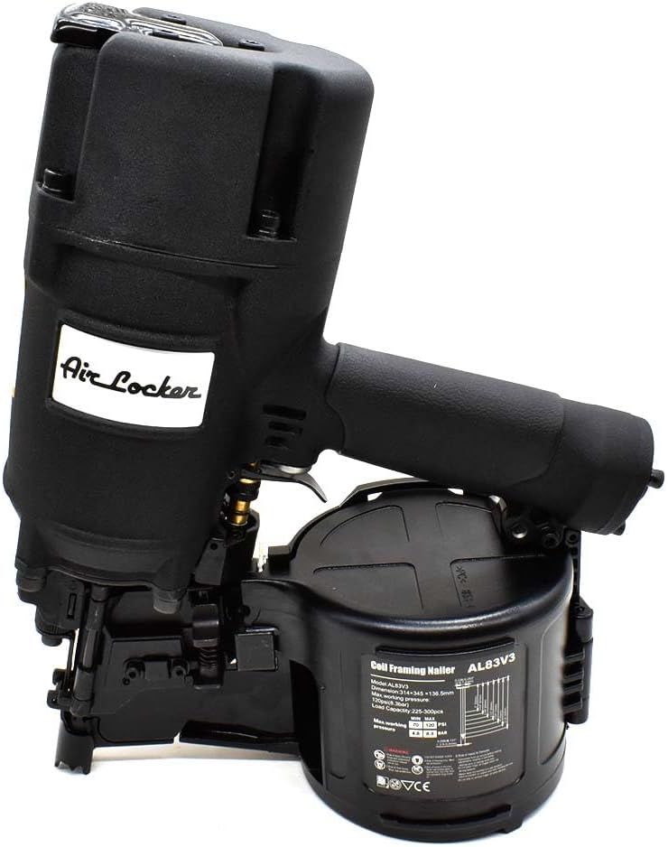 Air Locker AL83V3 3-1/4 Inch Full Round Head Coil Framing Nailer