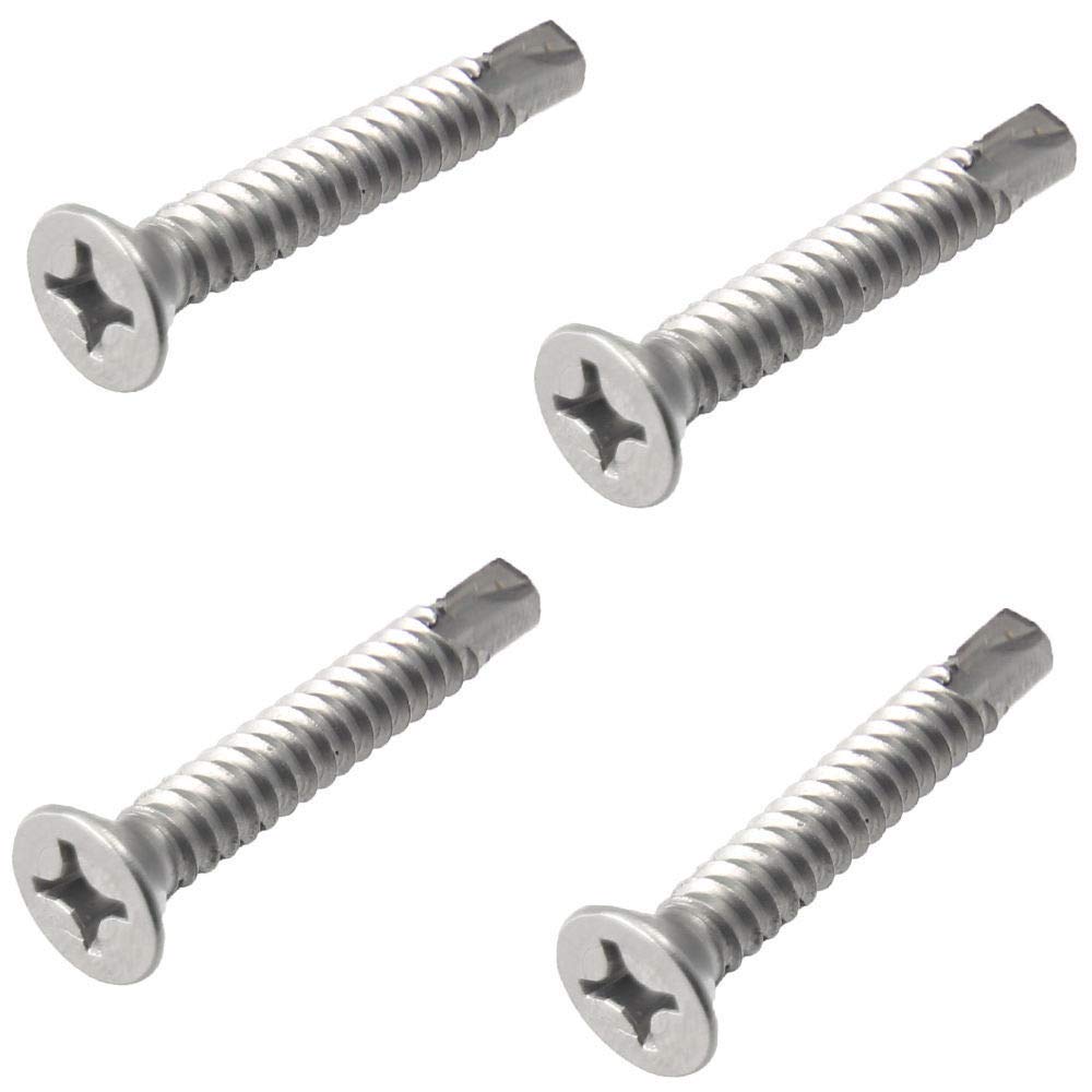 #10 x 2-1/2' Self Drilling Screws Flat Head Sheet Metal Stainless Steel 250 Pcs self Tapping Screws Metal B2B