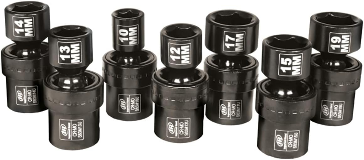 Ingersoll Rand SK3M7U 3/8-Inch Drive 7-Piece Metric Universal Impact Socket Set