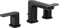Moen Rizon Matte Black Two-Handle Widespread Bathroom Faucet, Valve Required, T6920BL