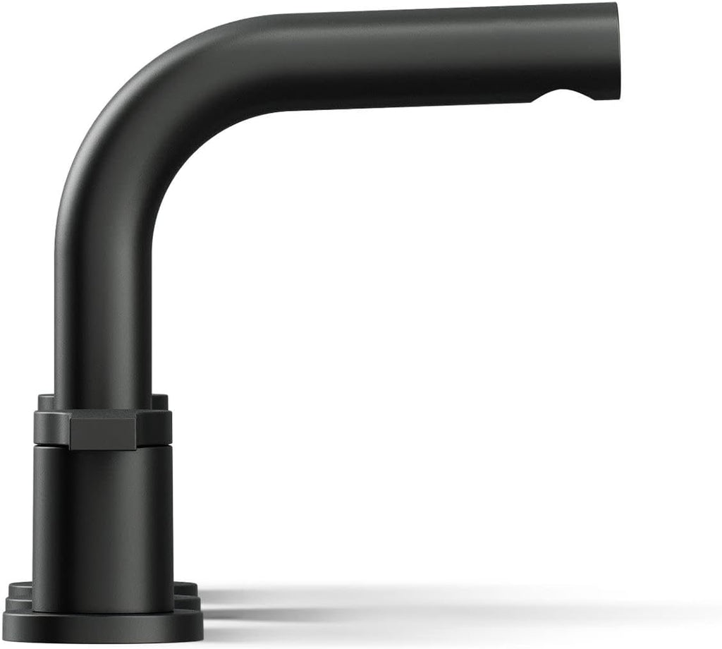 KOHLER K-33592-4K-BL Elate® Widespread Bathroom Sink Faucet, Durable Brass Bathroom Faucets, Sleek Finish, 1.0 GPM, Matte Black