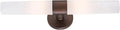 GEORGE KOVACS P5042-647B Saber Vanity Bath Light, 2-Light, 120 Total Watts, 4.75-in H x 20-in W, Painted Copper Bronze Patina