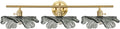 3 Light Bathroom Vanity Light Vintage Wall Sconce Gold Vanity lighting fixtures Over Mirror mid Century Modern Wall lamp with Dark Green Glass Shade Indoor Wall Light for Bedroom Hallway Living Room