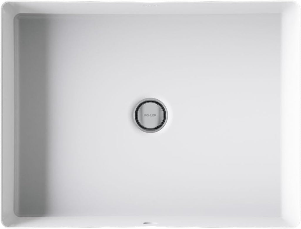 KOHLER 2882-0 Verticyl Rectangular Undermount Bathroom Sink, 19 3/4', White