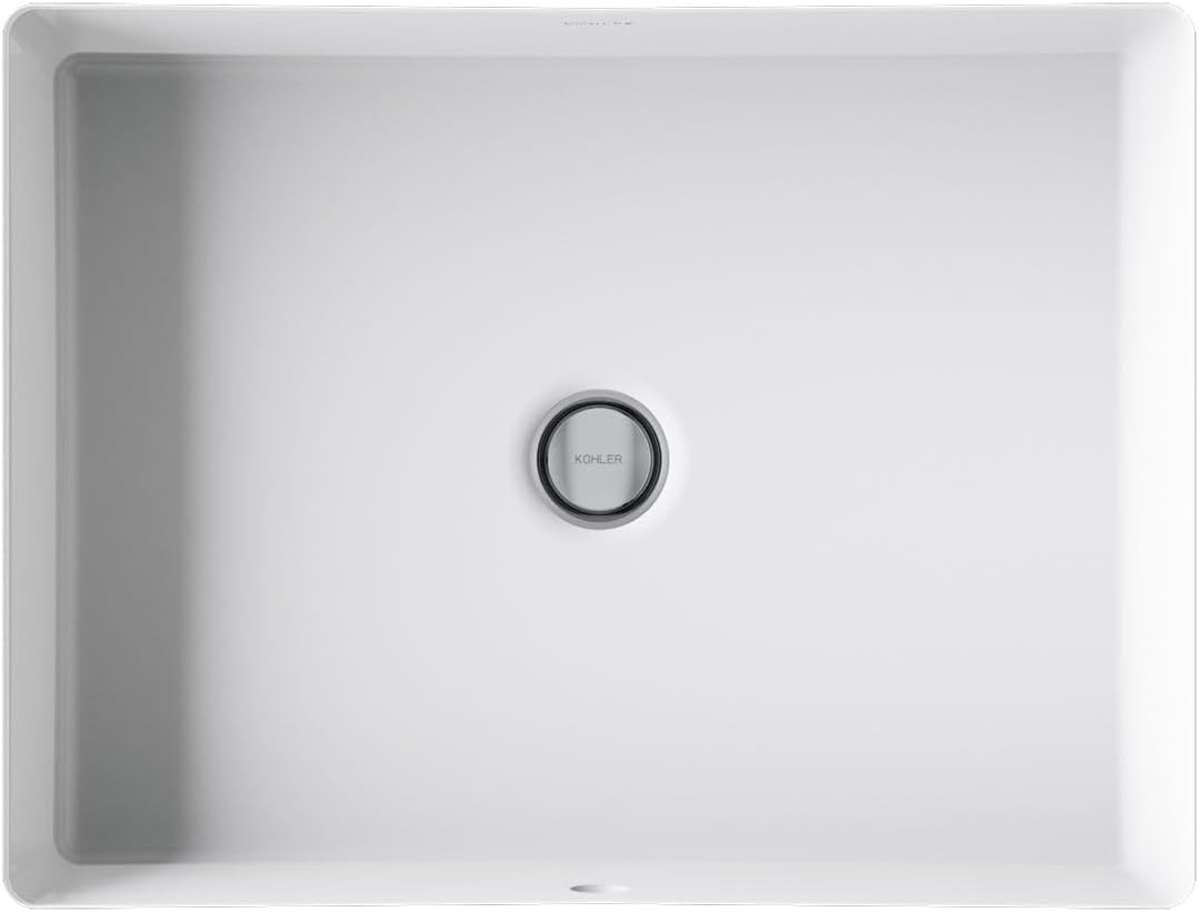 KOHLER 2882-0 Verticyl Rectangular Undermount Bathroom Sink, 19 3/4', White