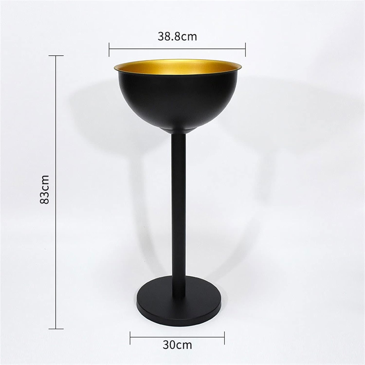 Ice Bucket Champagne Bucket Stainless Steel Ice Bucket Vertical with Rack Champagne Bucket Thickened Ice Wine Basin Household Ice Bucket Bar Ktv Ice Cooler Ice Bucket Beverage Tub (Color : Brass)