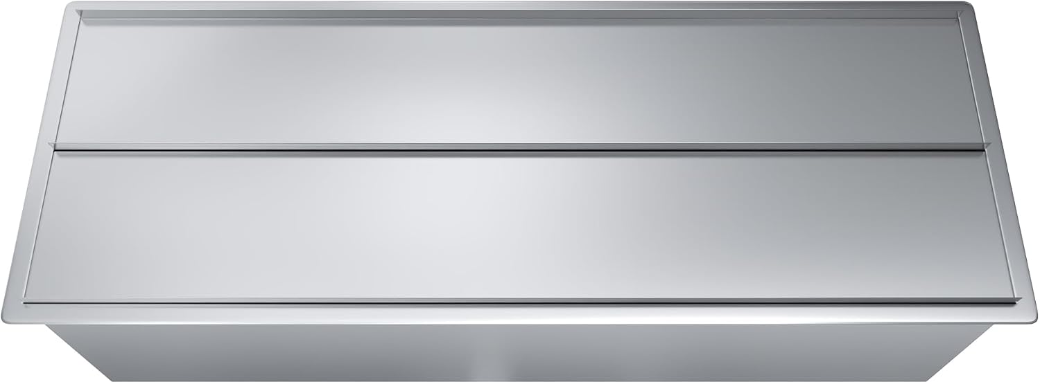 AmGood 18 in. x 48 in. Stainless Steel Drop-In Ice Bin with Sliding Lid