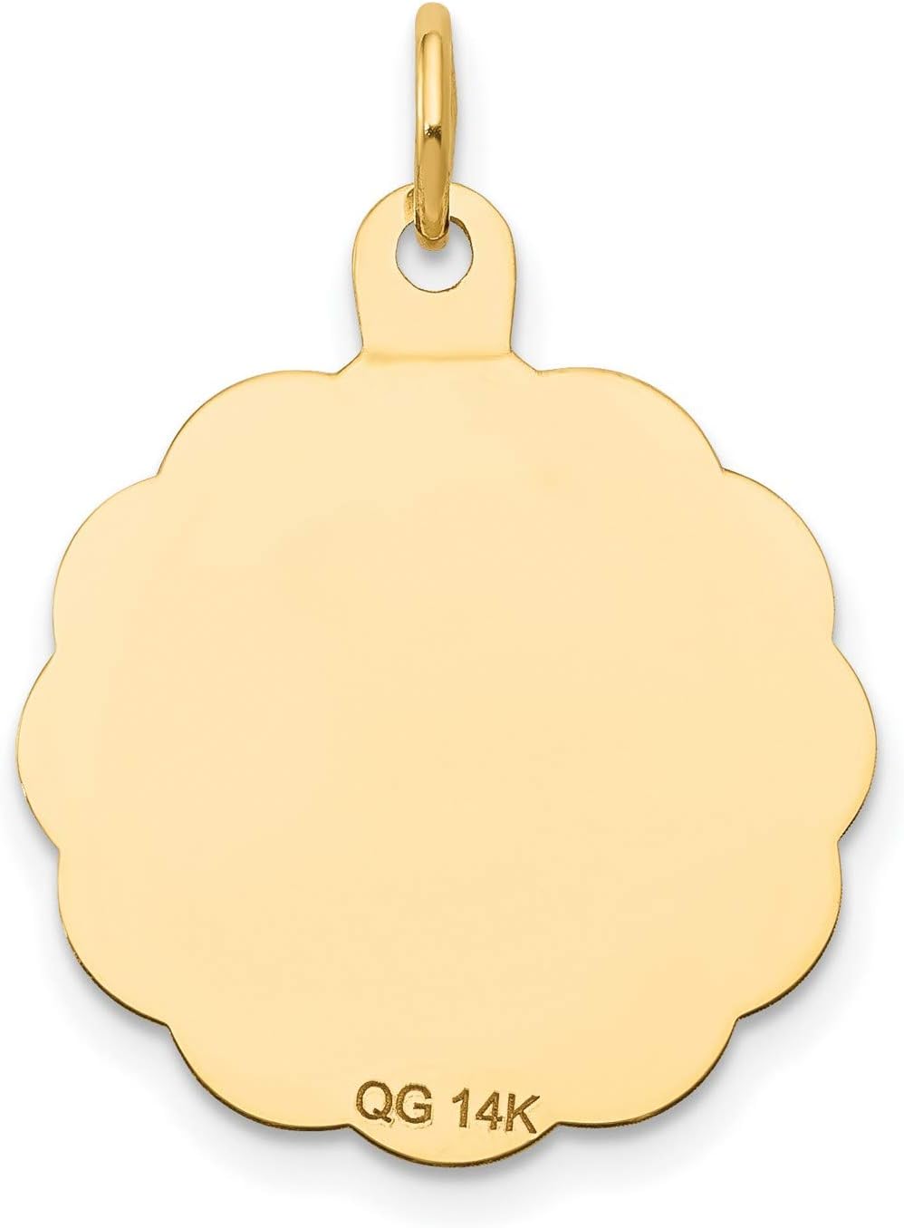 14k Yellow Gold Chalice Pendant Medal, Religious Eucharist Symbol, Catholic Faith Jewelry, Holy Sacrament Disc Charm