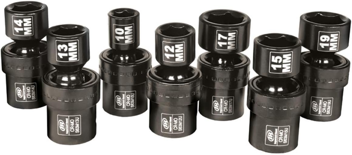 Ingersoll Rand SK3M7U 3/8-Inch Drive 7-Piece Metric Universal Impact Socket Set