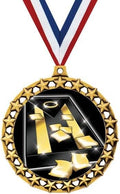 2.5' Galaxy Star Cornhole Shadow Medal Award, Gold Trophy Medal