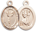 Bonyak Jewelry 14k Yellow Gold St. Christopher/Cheerleading Medal, Size 1/2 x 1/4 inches - Catholic Inspirations