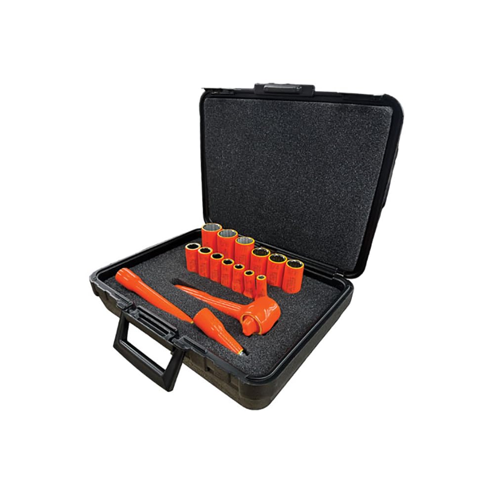 Cementex ISS38-16M 6PT 16PC 3/8' Square Drive 6 Point Metric Socket Set