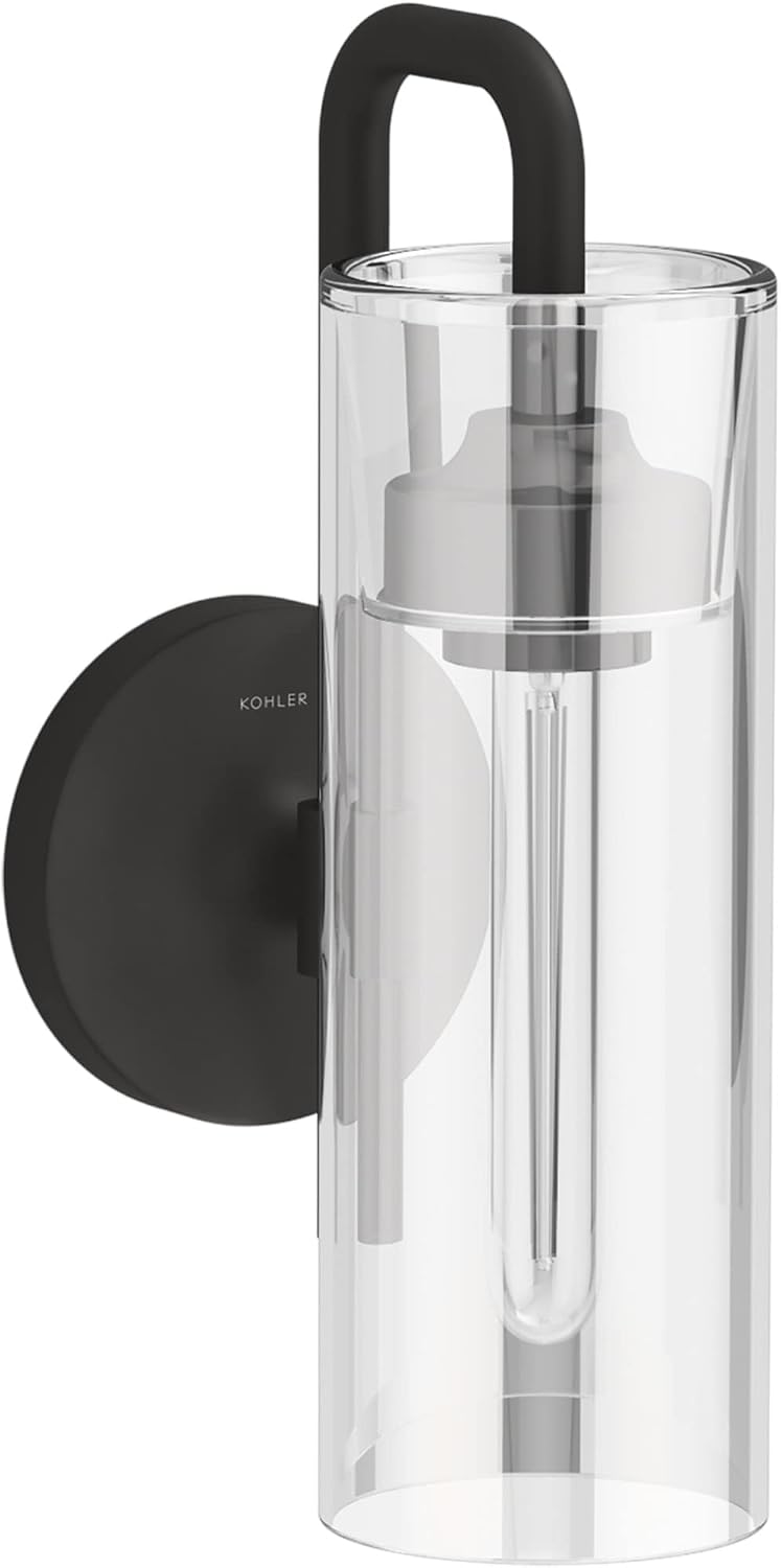 Kohler 27262-SC01-BLL Purist Bathroom Vanity Fixture, Wall Sconce Lighting, UL Listed, 1, Matte Black