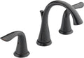Delta Lahara Oil Rubbed Bronze Bathroom Faucet 3 Hole, 8 Inch Widespread Bathroom Sink Faucet for Vanity, Metal Push-Pop Drain Assembly, Venetian Bronze 3538-RBMPU-DST