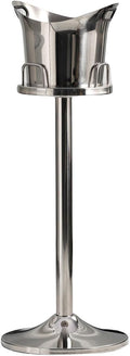 Ice Bucket for Parties, Stainless Steel Ice Bucket, Ice Bucket with Stand, Large Champagne Ice Bucket, Tall Ice Bucket for Cocktail Bar Parties(Silver)