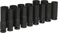 Urrea 74203 1/2-Inch Drive Impact Socket Set with Rail and Clips, 10mm-21mm, 15-Piece