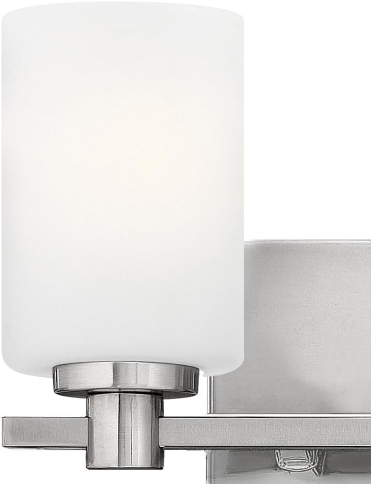 Hinkley Karlie Contemporary Modern Two Light Bathroom Vanity Fixture, Brushed Nickel
