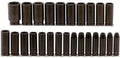Proto Impact Socket Set, 1/2 In Dr, 25 pc (J74216)