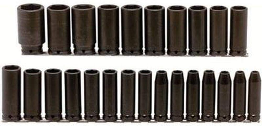 Proto Impact Socket Set, 1/2 In Dr, 25 pc (J74216)