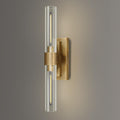 Gold 22.8' Sconces Wall Lighting,Bathroom Vanity Lights Fixtures with Clear Glass Shade Wall Lamp for Mirror, Living Room, Bedroom, Hallway, Fireplace, Staircas（Including Bulb）