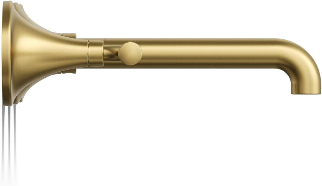 Kohler T26439-4-2MB Tone Wall-Mount Bathroom Sink Faucet Trim with Lever Handles, 1.2 GPM in Vibrant Brushed Moderne Brass