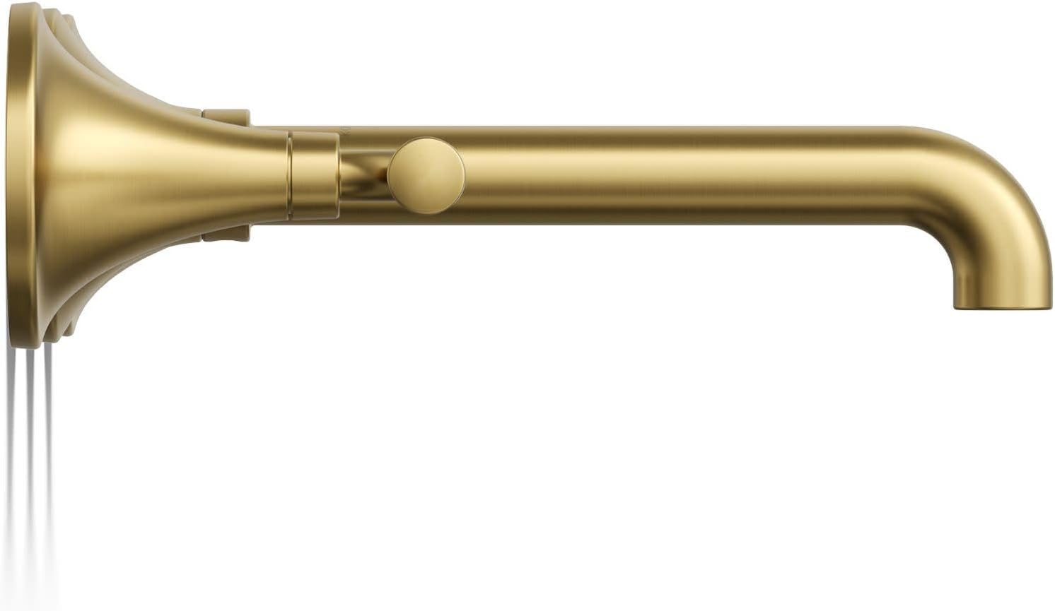 Kohler T26439-4-2MB Tone Wall-Mount Bathroom Sink Faucet Trim with Lever Handles, 1.2 GPM in Vibrant Brushed Moderne Brass