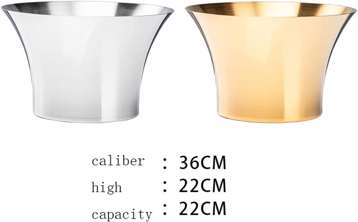 Ice Bucket Champagne Bucket Ice Bucket Container Large Stainless Steel Champagne Ice Wine Basin Party Ice Bucket for Home Bar, Chilling Beer and Wine Ice Bucket Beverage Tub (Color : 1)