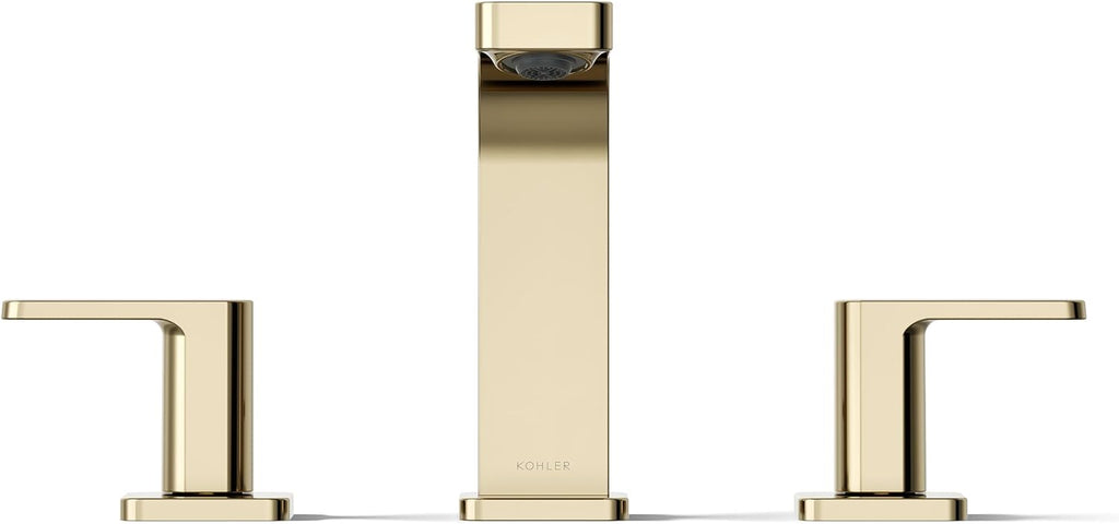 Kohler 23484-4-AF Parallel® Widespread Bathroom Sink Faucet, 1.2 gpm, Vibrant French Gold