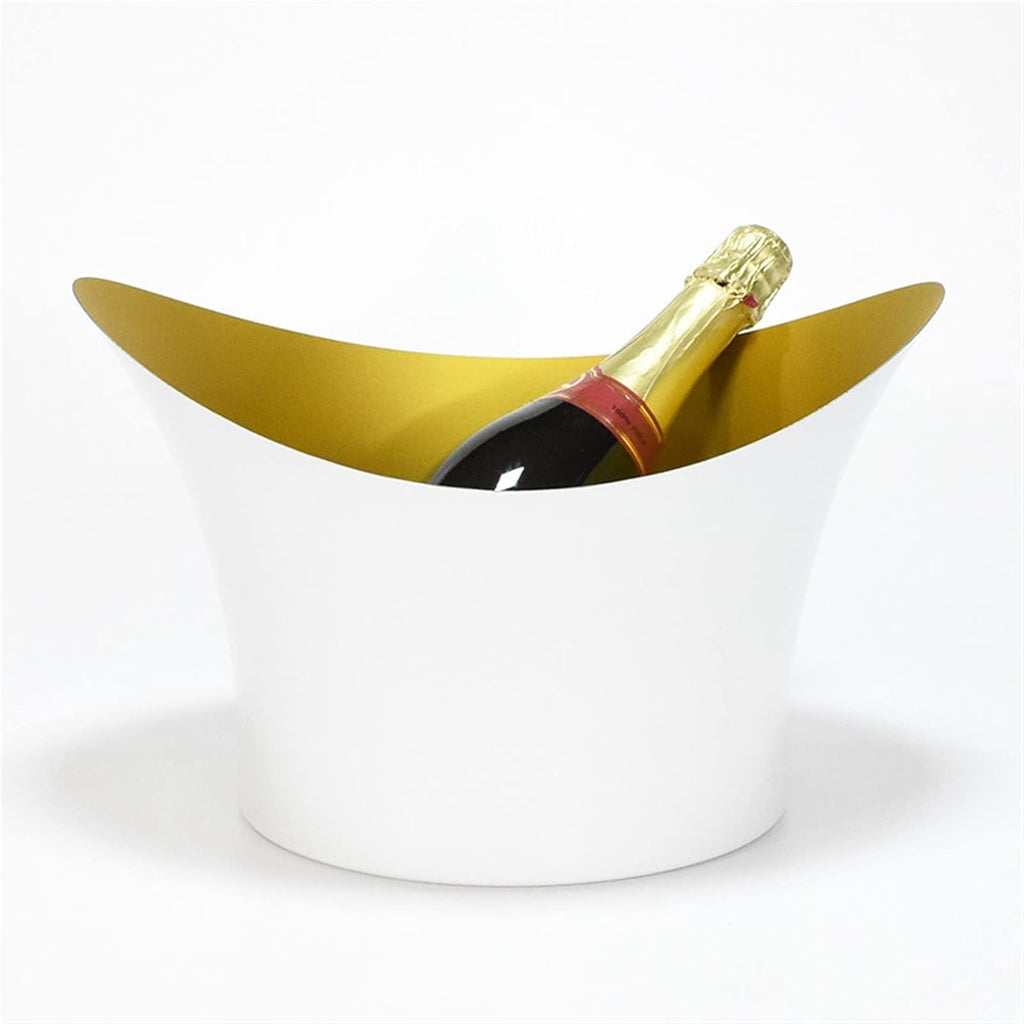 Ice Bucket Champagne Bucket 1Pc 9L Large Capacity Ice Bucket Kitchen Wine Champagne Beer Bottle Container Holder Barware Ice Bucket Beverage Tub (Color : Gold)