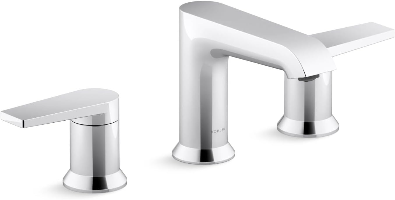 Kohler K-37893-4-CP Hint® Widespread Bathroom Sink Faucet, Bathroom Faucets, 1.2 GPM, Polished Chrome