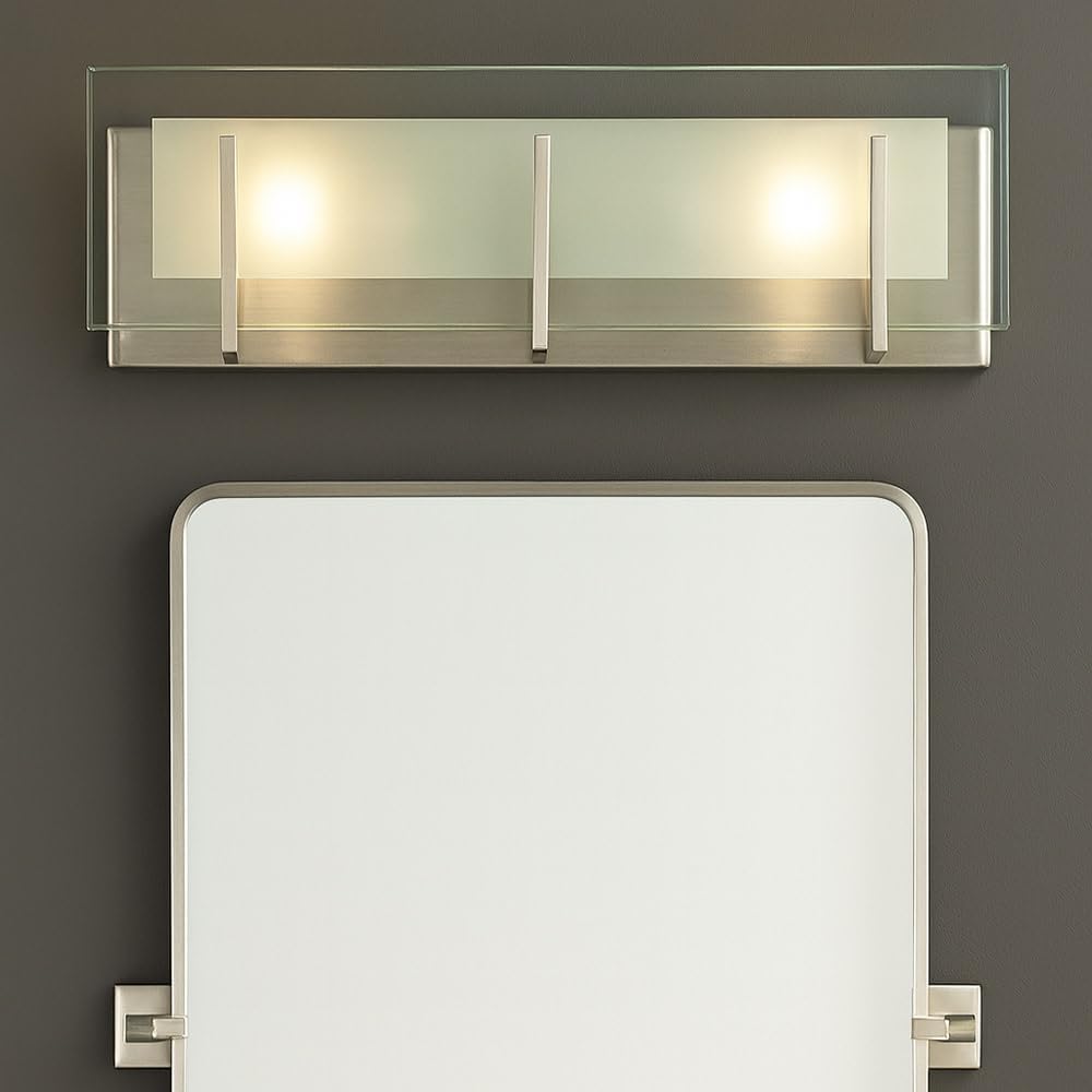 Hinkley Latitude 18' Two Light 120W G9 Bathroom Vanity Fixture, Brushed Nickel