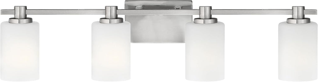 Hinkley Karlie Transitional Four Light Bathroom Vanity Fixture, Brushed Nickel