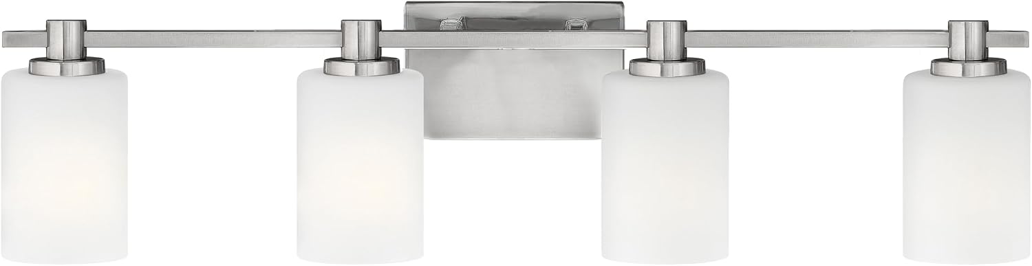 Hinkley Karlie Transitional Four Light Bathroom Vanity Fixture, Brushed Nickel