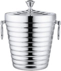Ice Bucket Champagne Bucket Ice Bucket Thickened Stainless Steel Ice Bucket Double Layer Insulation Design Made Champagne or Wine Bucket Keeps Ice Frozen Longer Ice Bucket Beverage Tub (Size : CH)
