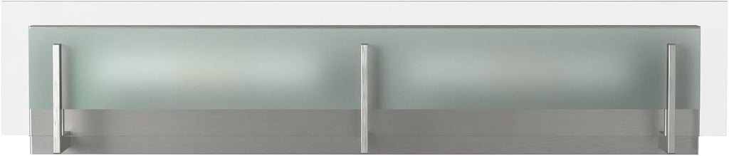 Hinkley Latitude 26' 4-Light G9 Bathroom Vanity, Damp Rated, Inside Etched Clear Glass, ADA Compliant, Modern, Brushed Nickel Finish