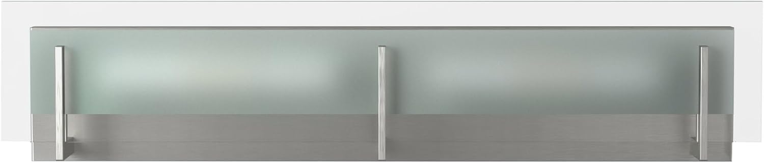Hinkley Latitude 26' 4-Light G9 Bathroom Vanity, Damp Rated, Inside Etched Clear Glass, ADA Compliant, Modern, Brushed Nickel Finish