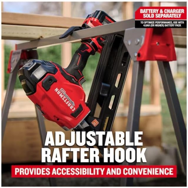 CRAFTSMEN V20 Brushless RP 3-1/4-in 30 -Degree Cordless Roundhead Framing Nailer (Battery Not Included and Charger Not Included)