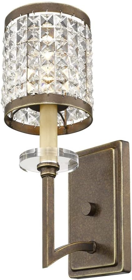 Livex Lighting 50561-64 Gramercy 1-Light Wall Sconce, Hand Painted Palacial Bronze
