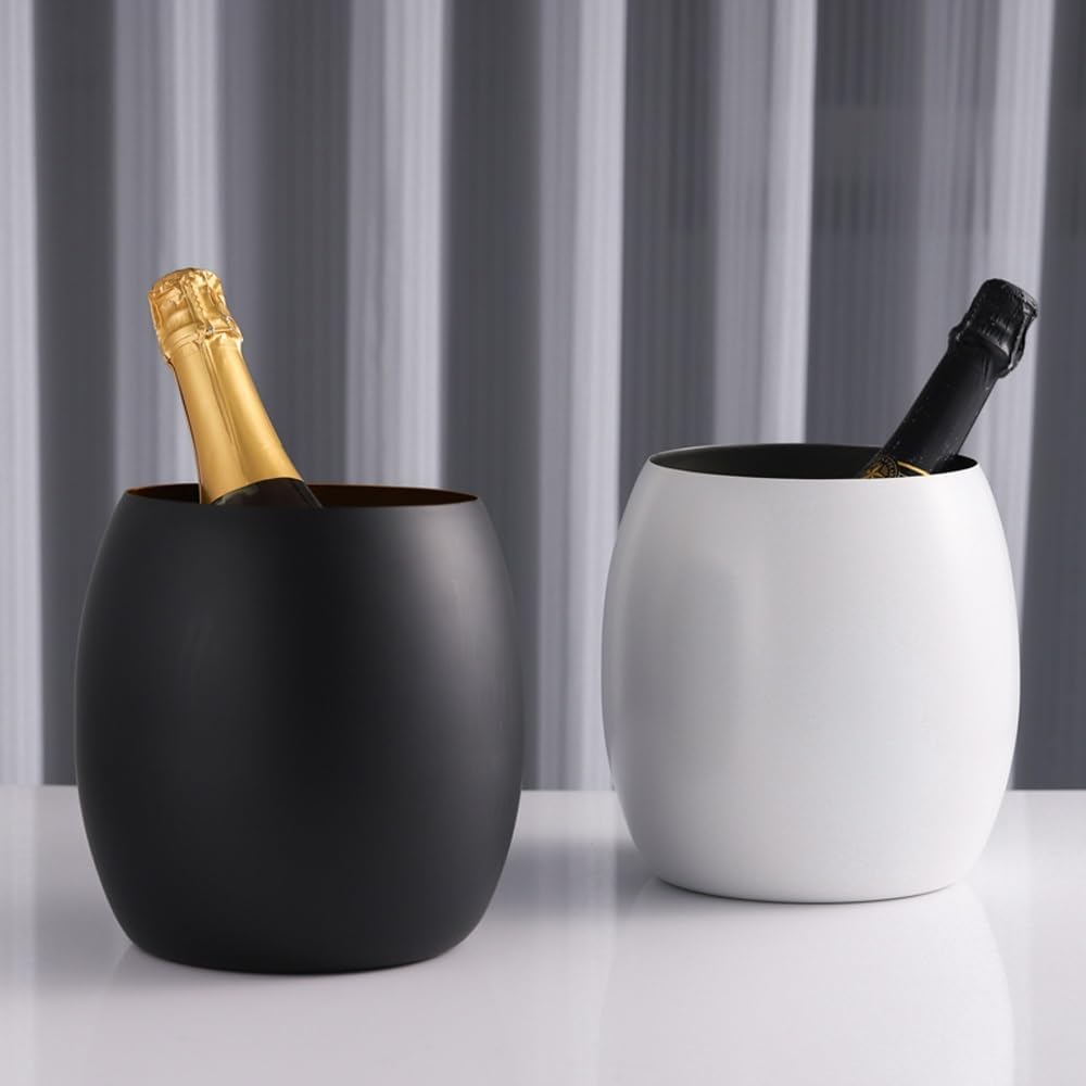 Ice Bucket - Ice Buckets for Parties - Stainless Steel Champagne Bucket - Perfect for Wine, Champagne or Beer Bottles (Gray : C)