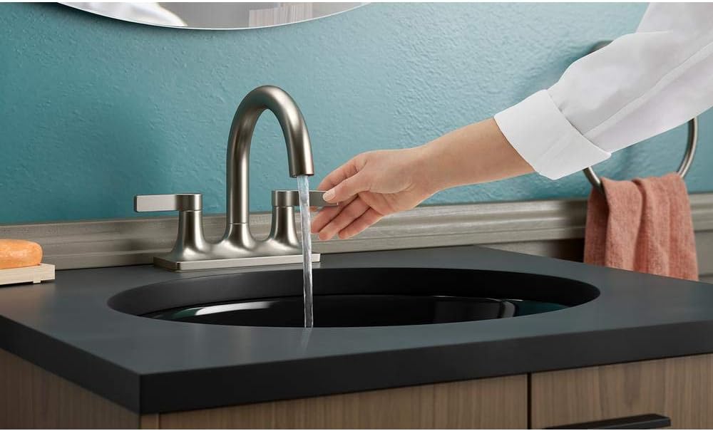 Venza 4 in. Centerset 2-Handle Bathroom Faucet in Vibrant Brushed Nickel