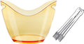 Ice Bucket Plastic Ice Bucket with Tongs, Color Acrylic 8 Liter Tub Oval Storage Buckets for Drinks and Parties Wine, Beer, Champagne