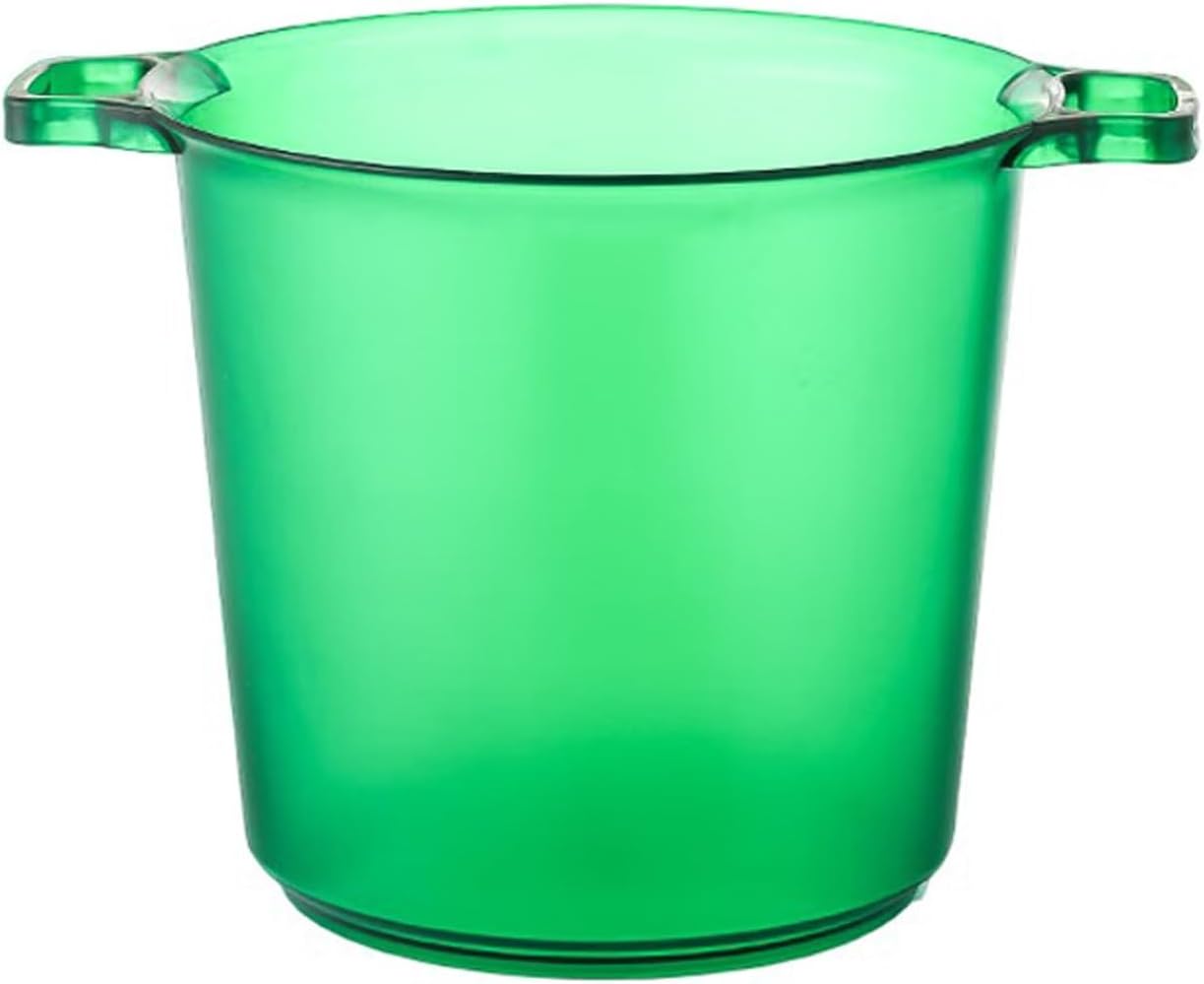 Ice Bucket Beverage Tubs for Parties Plastic Ice Bucket for Cocktail Bar Green Acrylic Wine Bucket Drink Bucket Cooler for Chiller Bin for Champagne or Beer, 8L Beverage Tub(Green)