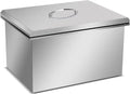 Drop in Ice Chest, Outdoor Kitchen Ice Bar Stainless Steel Ice Cooler, Commercial Ice Bin with Hinged Cover, Ice Bucket, for Cold Wine Beer